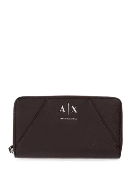 Portofel Armani Exchange cu autograf maro