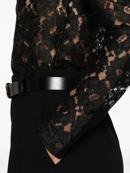 Tricou Róhe din dantelă negru