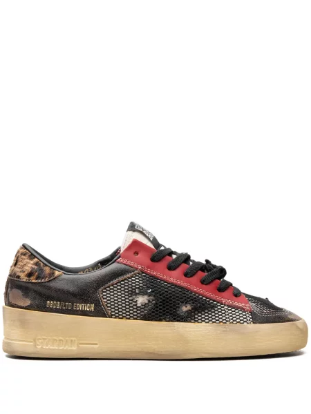 Sneakerși Golden Goose Stardan cu model leopard negru
