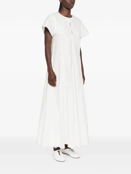 Rochie maxi Forte_forte evazată alb