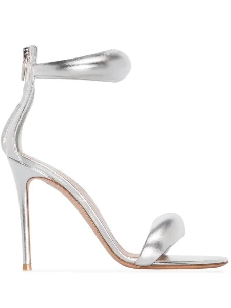 Sandale Gianvito Rossi din piele argintiu
