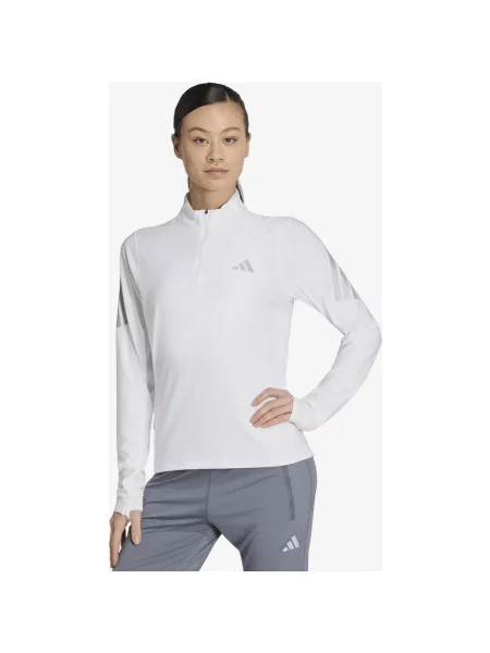 Bluza adidas Running Iconic Climacool Half Zip S biały