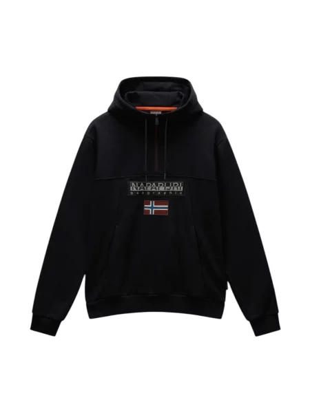 Bluza z kapturem Napapijri z kapturem czarna