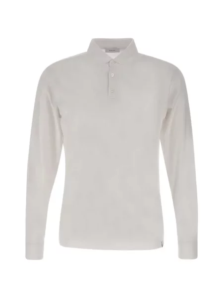 Lung tricou polo Diktat alb