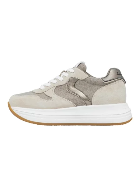 Sneakersy Voile Blanche skórzane beżowe