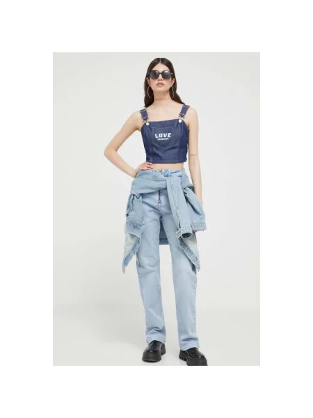 Love Moschino bluza granatowy niebieska
