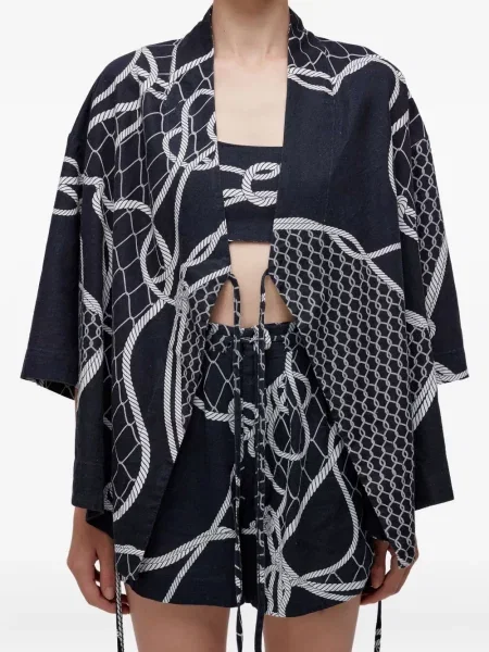 Kurtka Osklen z nadrukiem niebieska