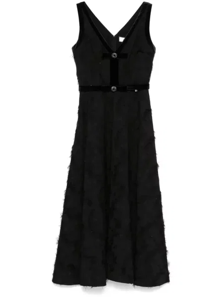 Rochie midi Nissa până la genunchi de costum negru