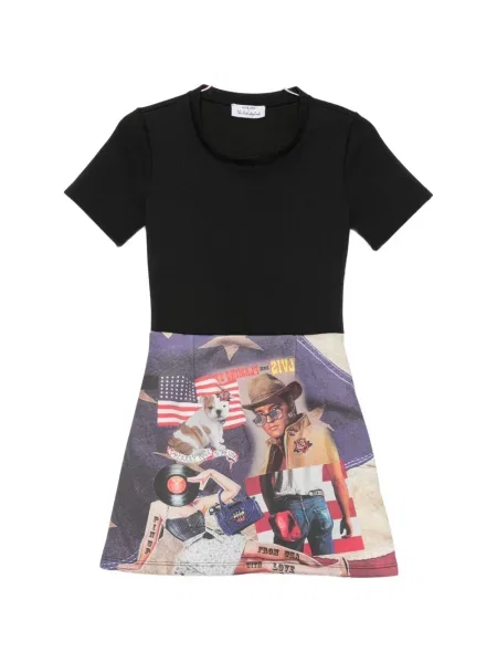 Rochie The Artistylist cu imagine în linie A albastru