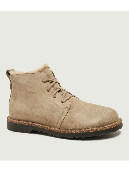 Birkenstock Botine Uppsala Mid Shearling | piele întoarsă zamsz | cu adaos de lână | narrow fit bej