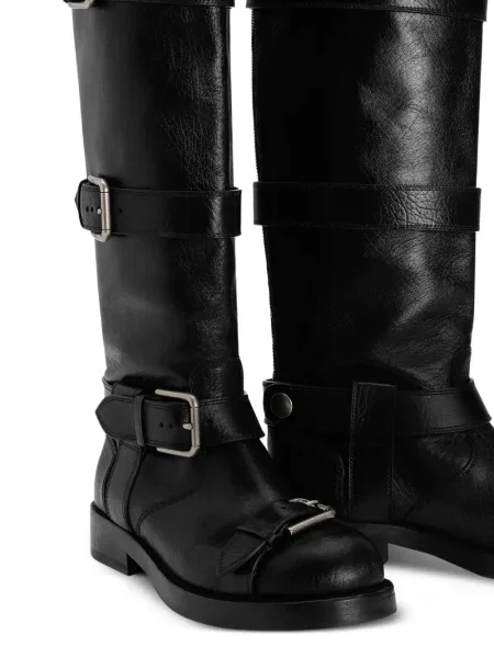 Botine Dolce & Gabbana din piele cu cataramă negru
