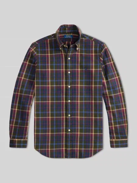 Koszula casualowa o kroju regular fit z czystej bawełny Polo Ralph Lauren oliwkowa