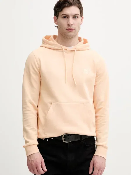 BOSS Orange bluza z kapturem Wetalk pomarańczowa