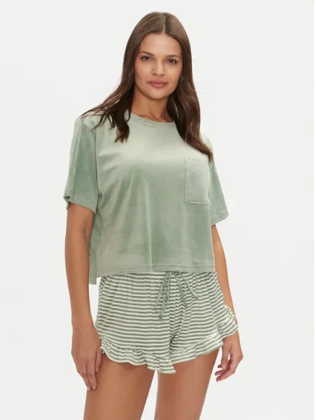 Hunkemöller Cămașă pijama verde