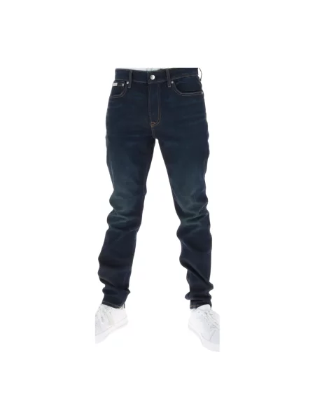 Zwężane dżinsy Calvin Klein Jeans zwężany niebieski
