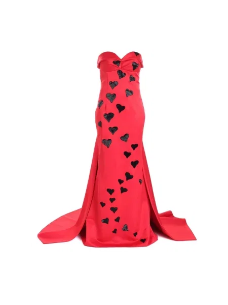 Sukienka maxi Moschino czerwona