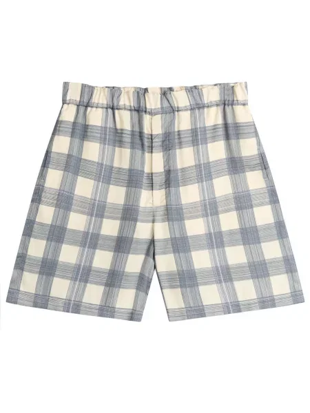 Bermudy Jil Sander w kratę niebieskie