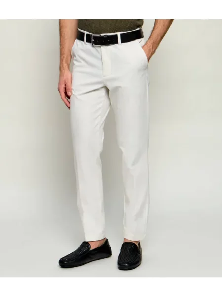 BOSS BLACK Pantaloni chino alb