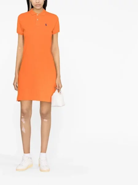 Odgovarati polo majica Polo Ralph Lauren s printom narančasta