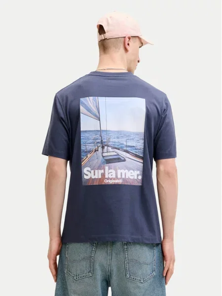 Jack & Jones Marškinėliai Riviera Tamsiai mėlyna