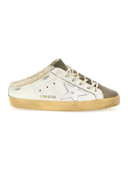 Klapki Golden Goose wełniane beżowe