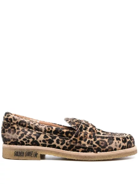 Pantofi loafer Golden Goose cu imagine cu model leopard auriu
