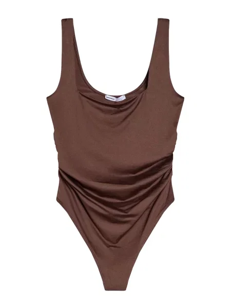 Bershka Bodi majica rjava