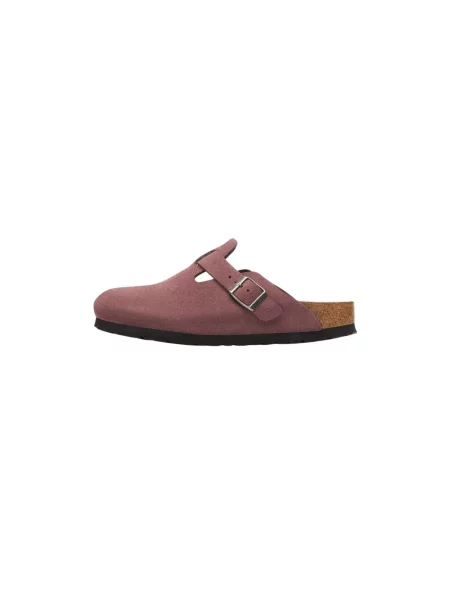 Klapki Birkenstock skórzane czerwone