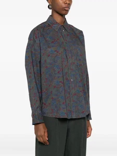 Cămașă 6397 cu model floral cu imagine gri