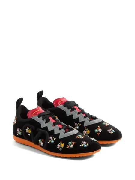 Sneakerși Valentino Garavani de catifea negru