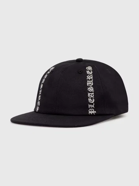 PLEASURES czapka z daszkiem Horns Canvas Cap z nadrukiem czarny