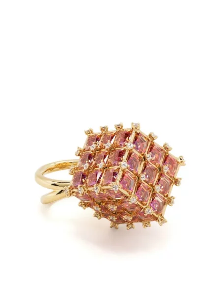 Inel Swarovski auriu