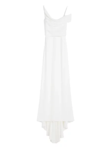 Rochie maxi Max Mara drapată de costum alb