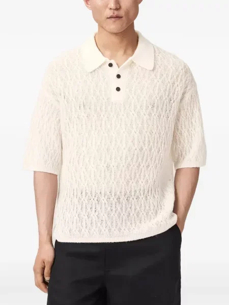 Scurt tricou polo Allsaints tricotate