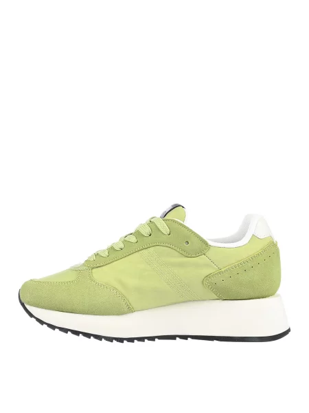 Buty Sneakersy COLMAR TRAVIS ONE HIGH OUTSOLE zamsz wysoka podeszwa zielone