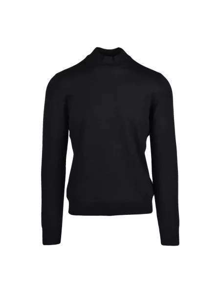 Sweter z golfem Gran Sasso wełniany do golfa czarny