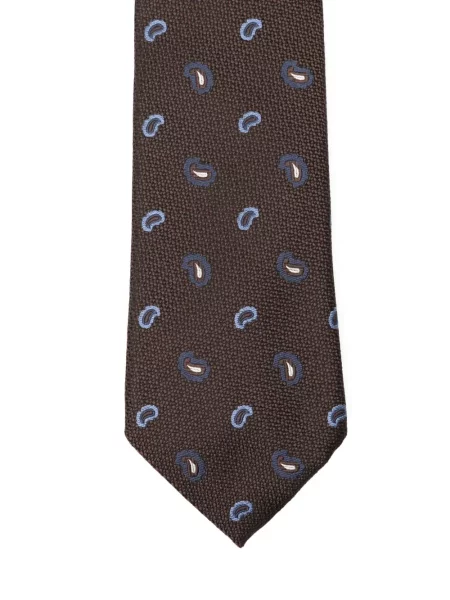 Cravată Zegna de mătase maro