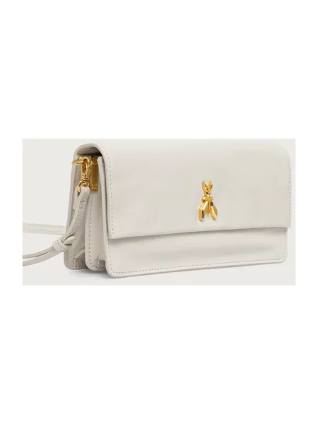Patrizia Pepe torebka crossbody skórzana biała