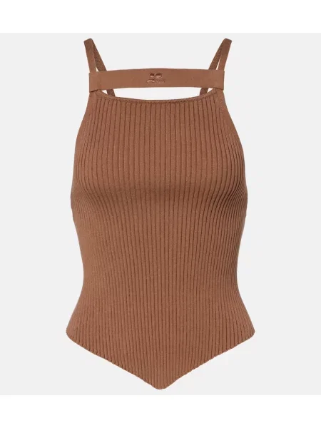 Top Courreges tricotate maro