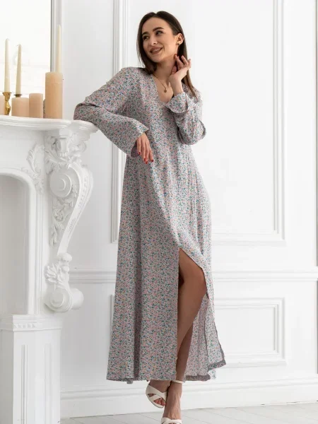 Сукня максі RiMari текстиль сірий