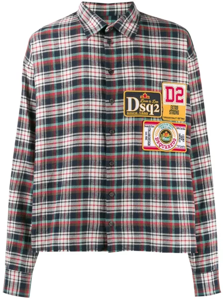 Cămașă Dsquared2 în carouri albastru