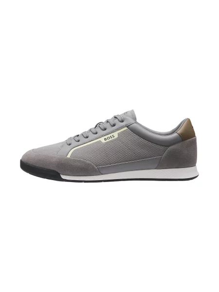 Sneakerși Boss cu strasuri gri