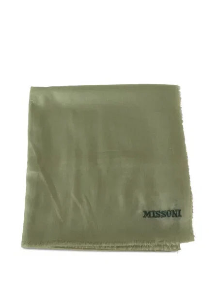 Fular Missoni cu broderie verde