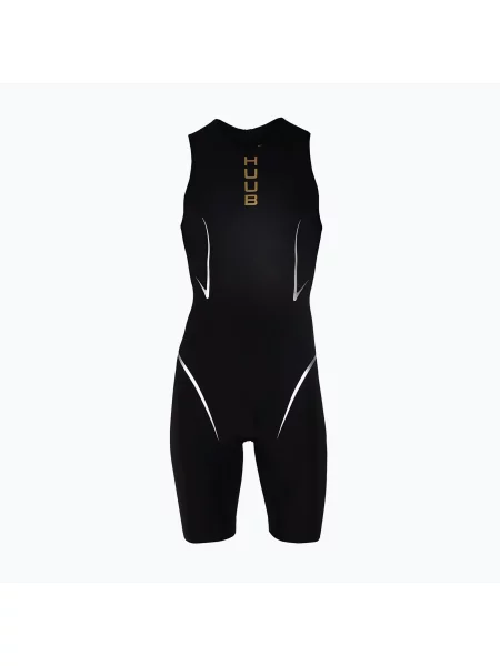 Мъжки бански костюм HUUB TC Performance с една част / златно черно
