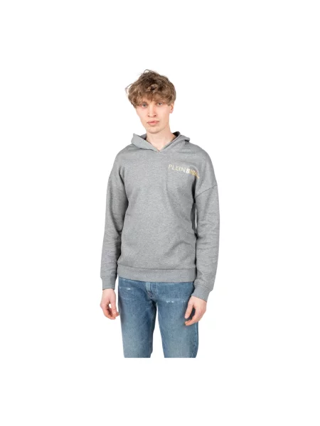 Bluza z kapturem Plein Sport z kapturem szara