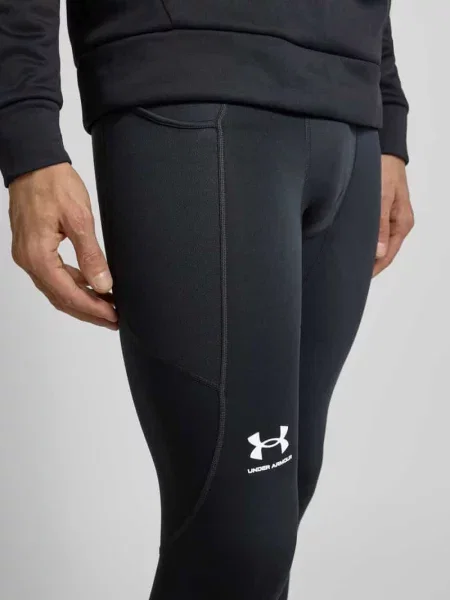 Under Armour legginsy treningowe gładkie czarny
