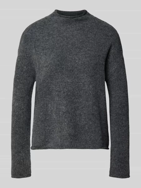 Sweter z dzianiny o kroju regular fit ze stójką Zabaione