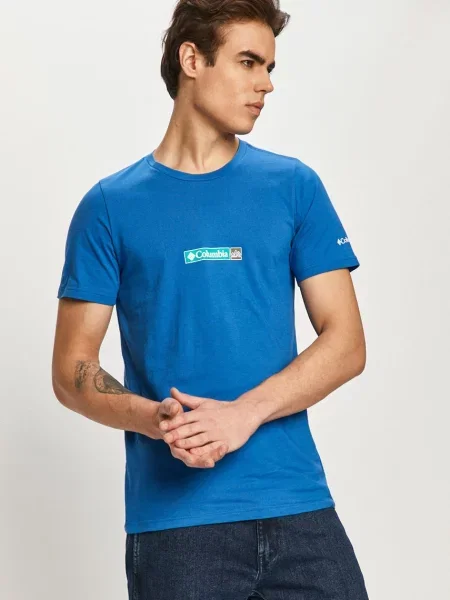 Columbia t-shirt Rapid Ridge Back Graphic z nadrukiem niebieski