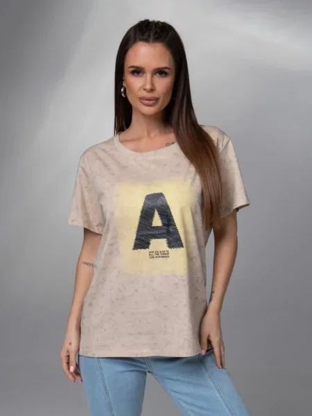 Футболка Issa Plus бежевая