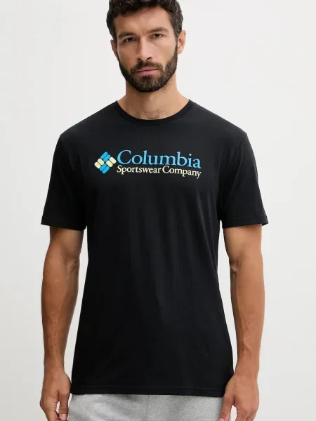 Тениска Columbia CSC Basic Logo с принт черно